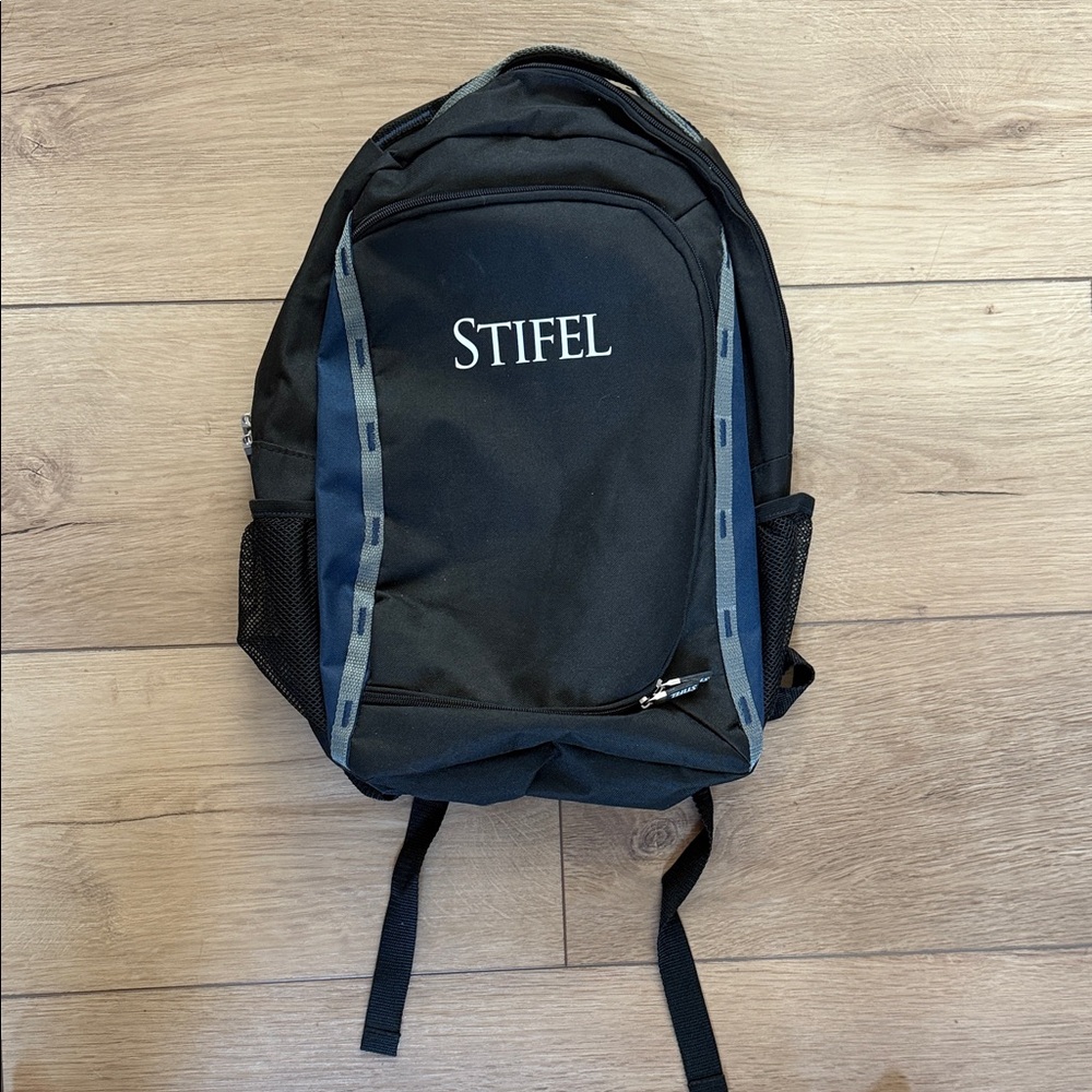 NWOT Stifel Branded Black/Blue Backpack